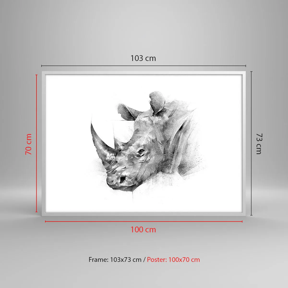 Poster in einem weißen Rahmen - Afrikanisches Porträt - 100x70 cm