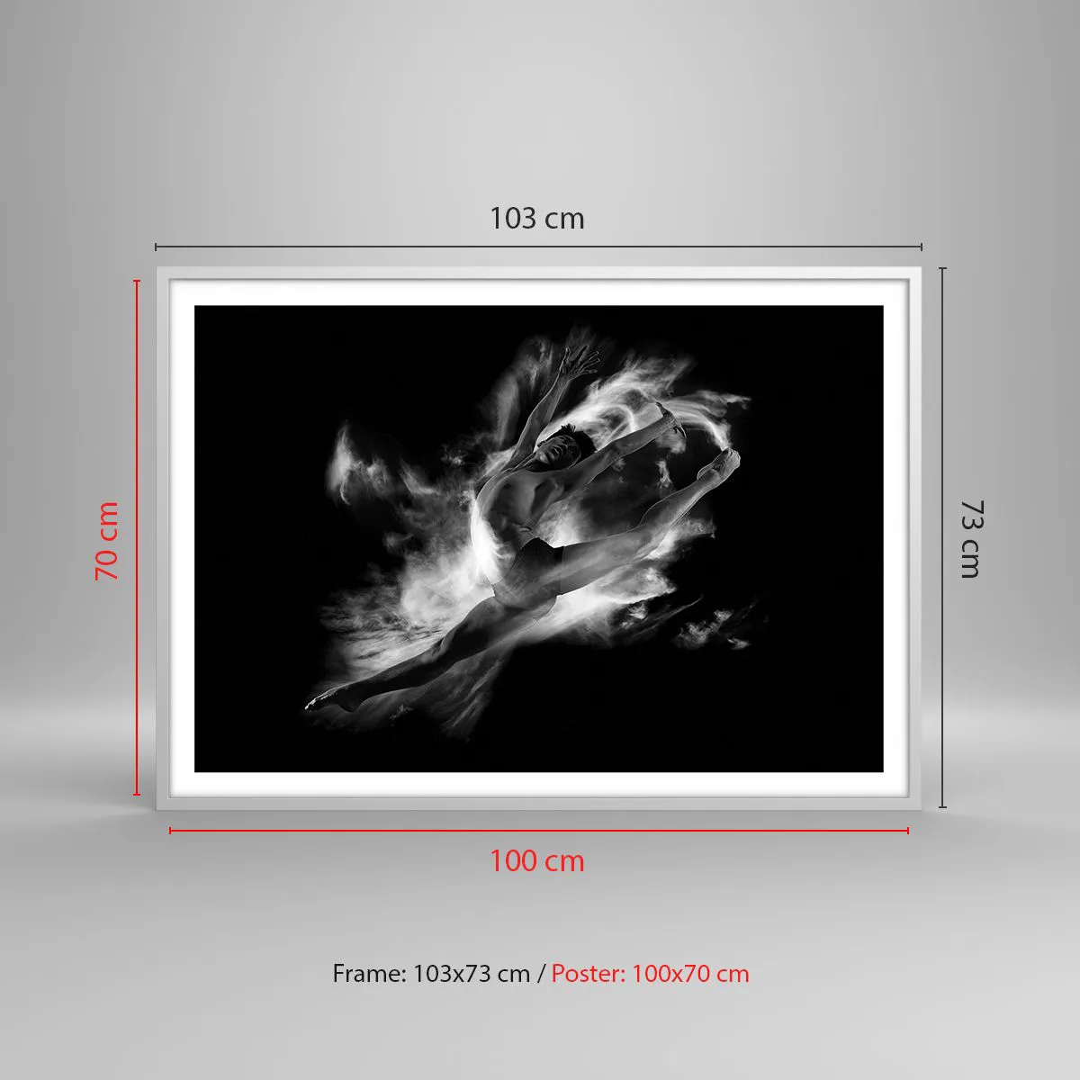 Poster în ramă albă - Oprit în zbor - 100x70 cm