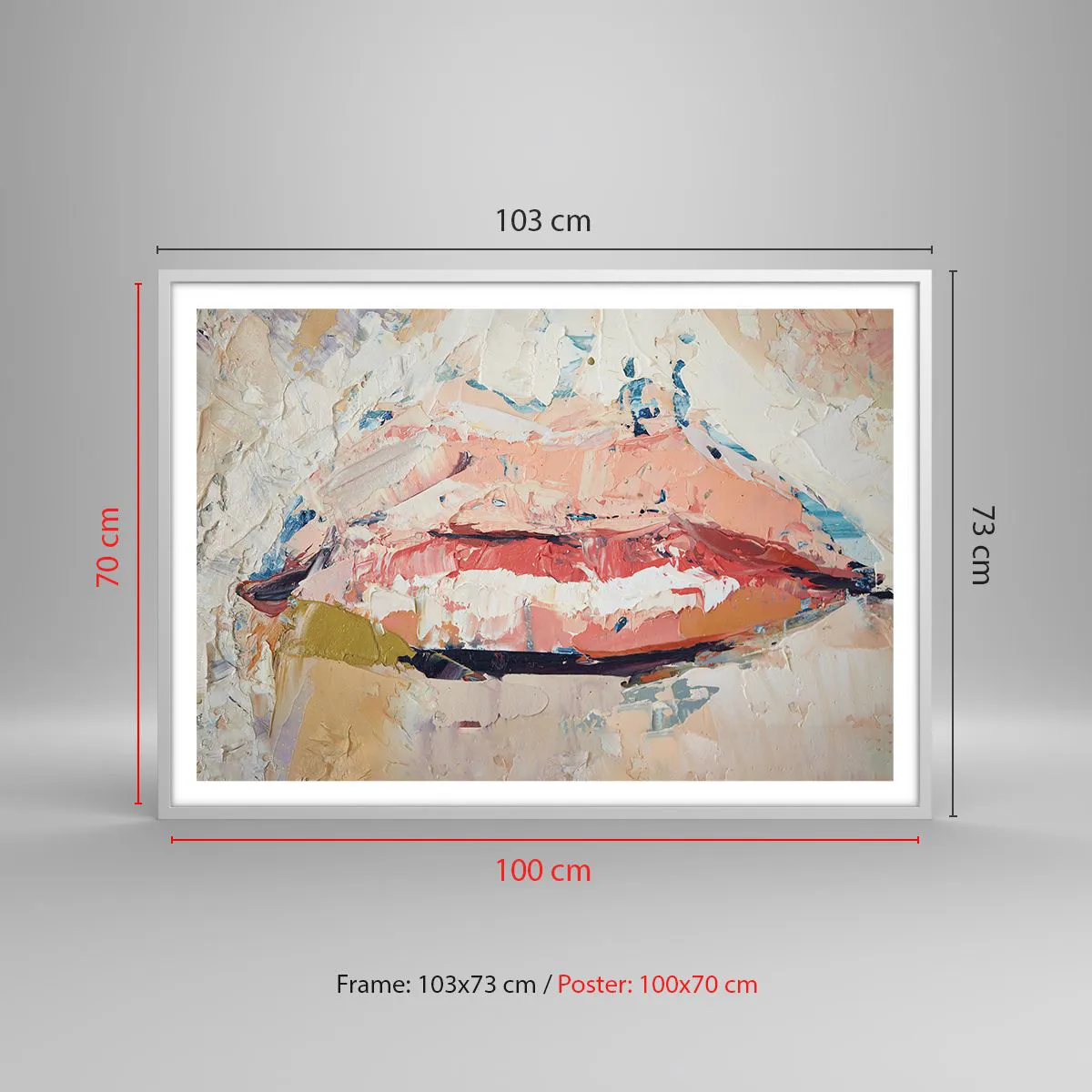 Affisch i vit ram - Väcker sinnen - 100x70 cm