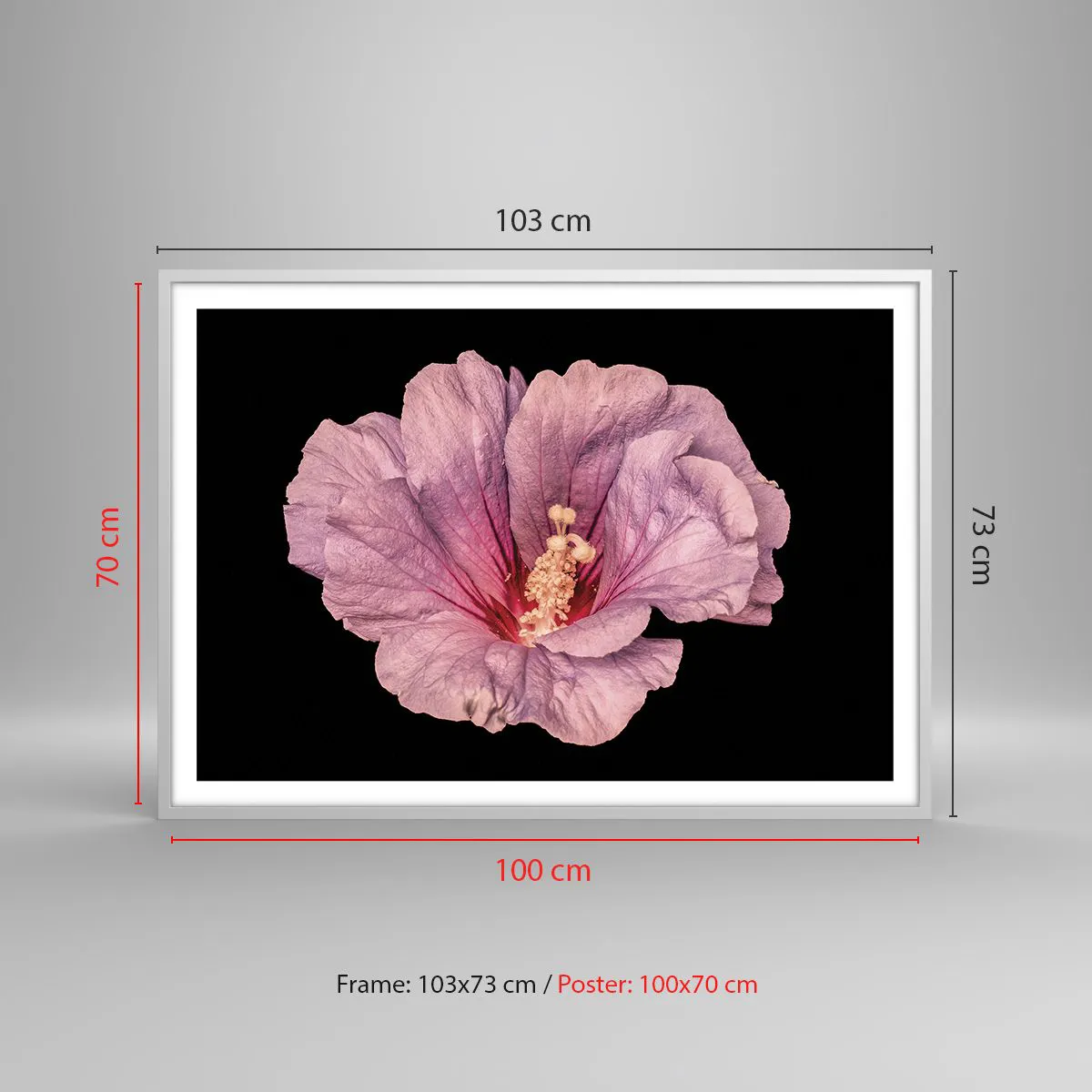 Poster în ramă albă - Direct la inimă - 100x70 cm