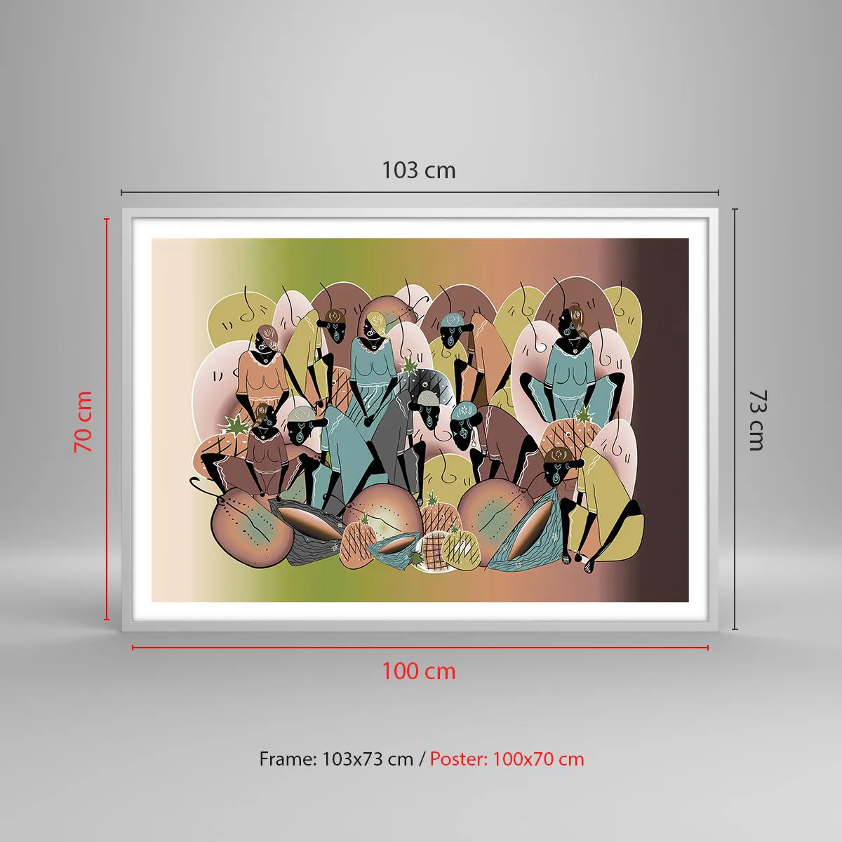 Poster in einem weißen Rahmen - Ein toller Urlaub steht bevor - 100x70 cm