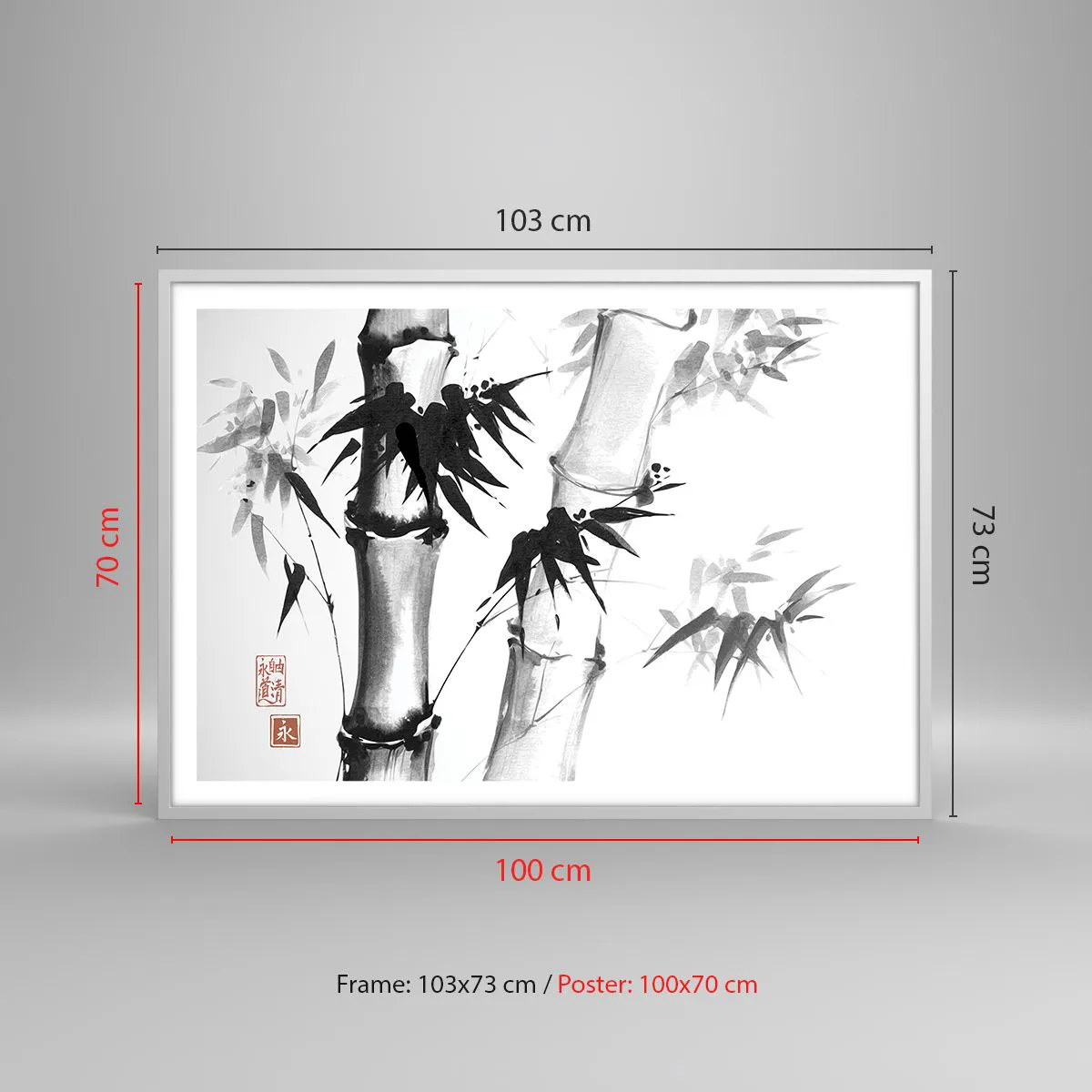 Plagát v bielom ráme - Blízky záber na orient - 100x70 cm