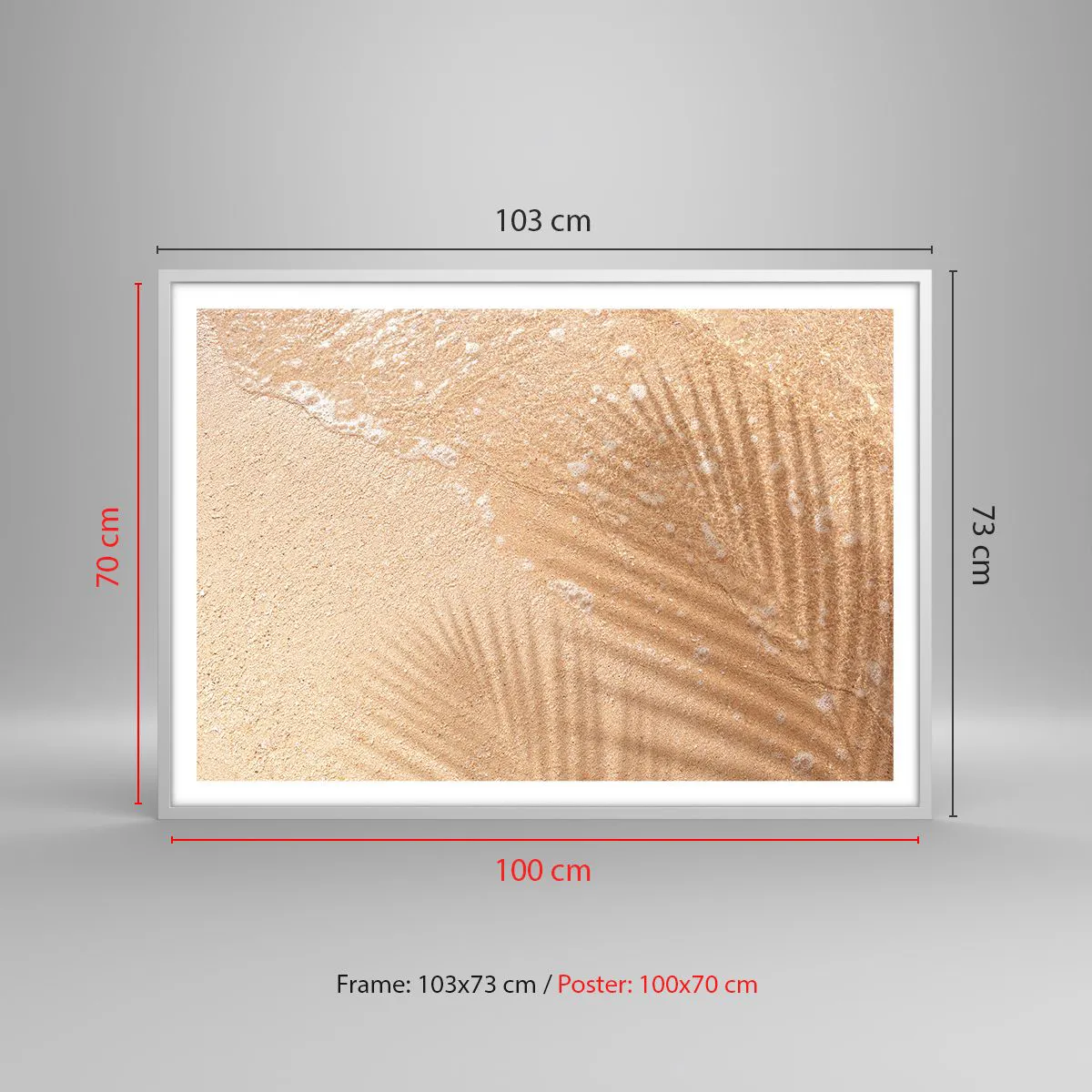 Póster en marco blanco - La sombra de un verano caluroso - 100x70 cm