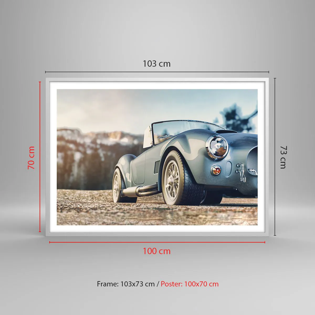 Poster in einem weißen Rahmen - Denn Stil zählt - 100x70 cm