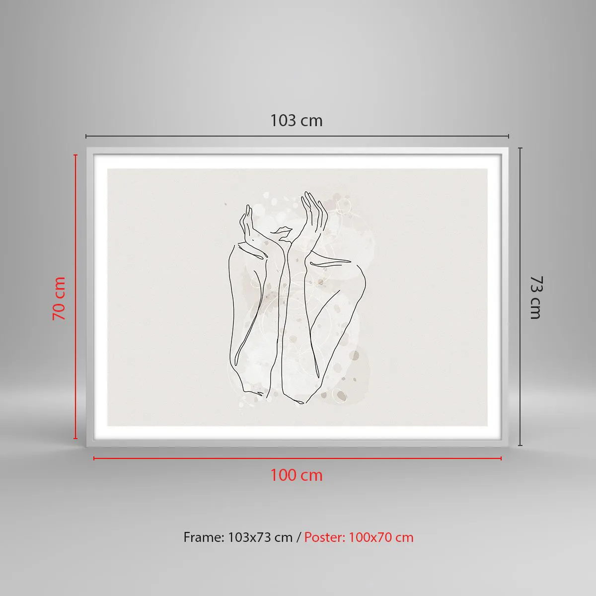 Poster în ramă albă - Un moment pentru vis - 100x70 cm