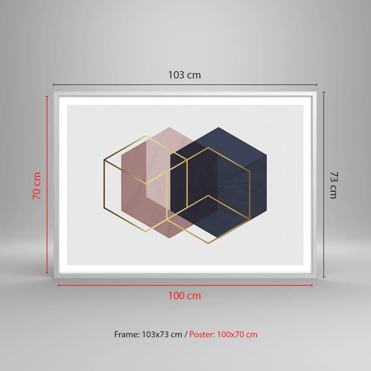 Affiche dans un cadre blanc - Poster - Le pouvoir de la simplicité - 100x70 cm