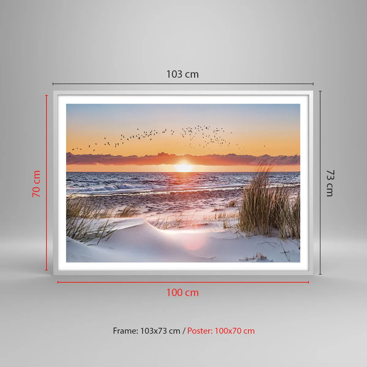 Poszter fekete keretben - Vízszintes táj - 100x70 cm