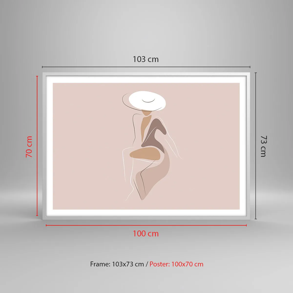 Plakat w białej ramie - Damą być - 100x70 cm