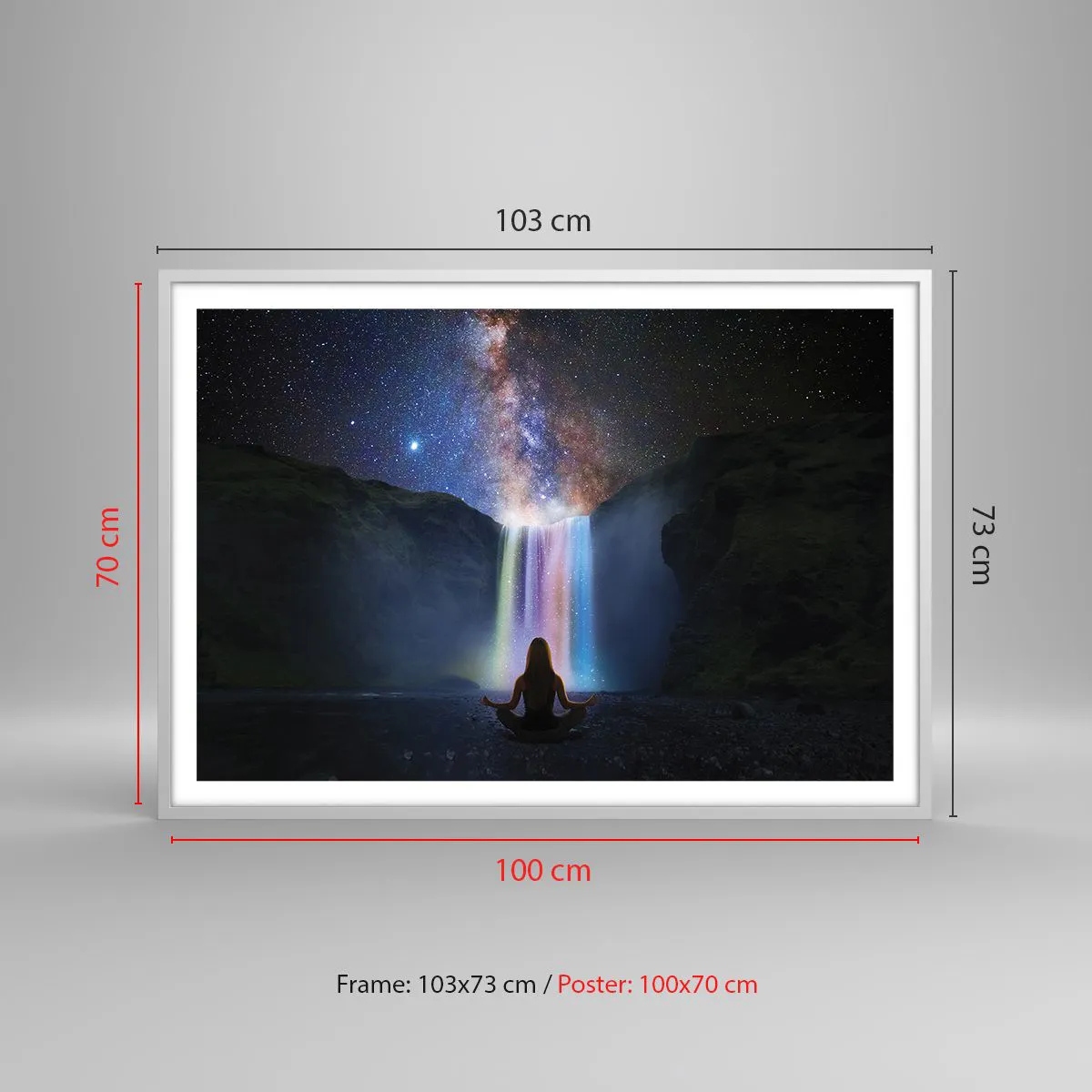 Poster in einem weißen Rahmen - Absolute Harmonie - 100x70 cm