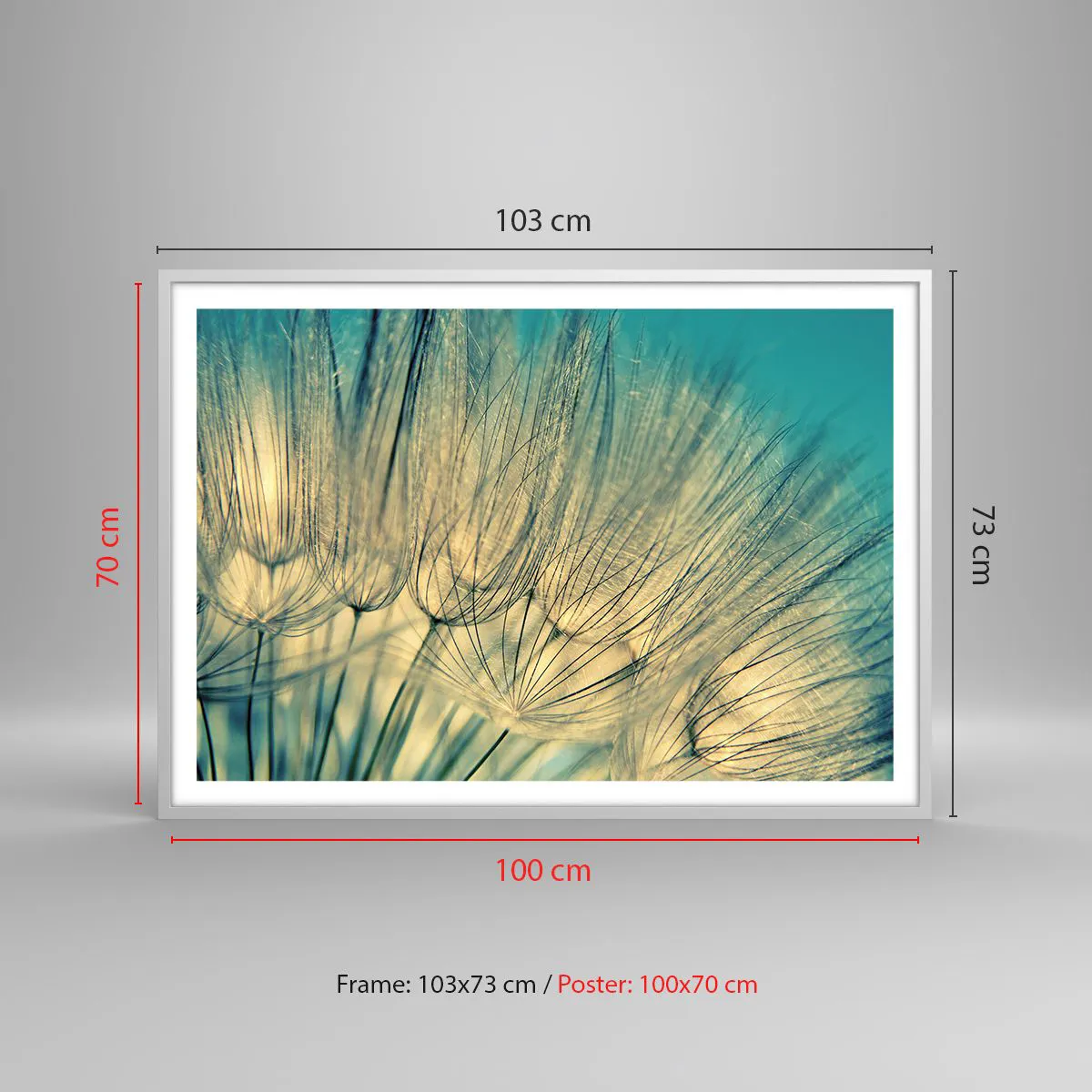 Affiche dans un cadre blanc - Poster - En attente du vent - 100x70 cm