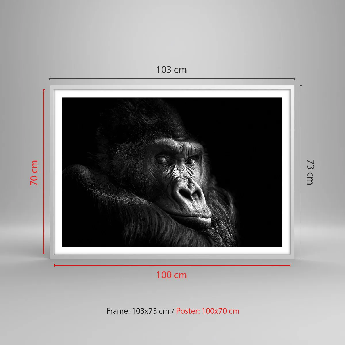 Poster in einem weißen Rahmen - Und was guckst du so? - 100x70 cm