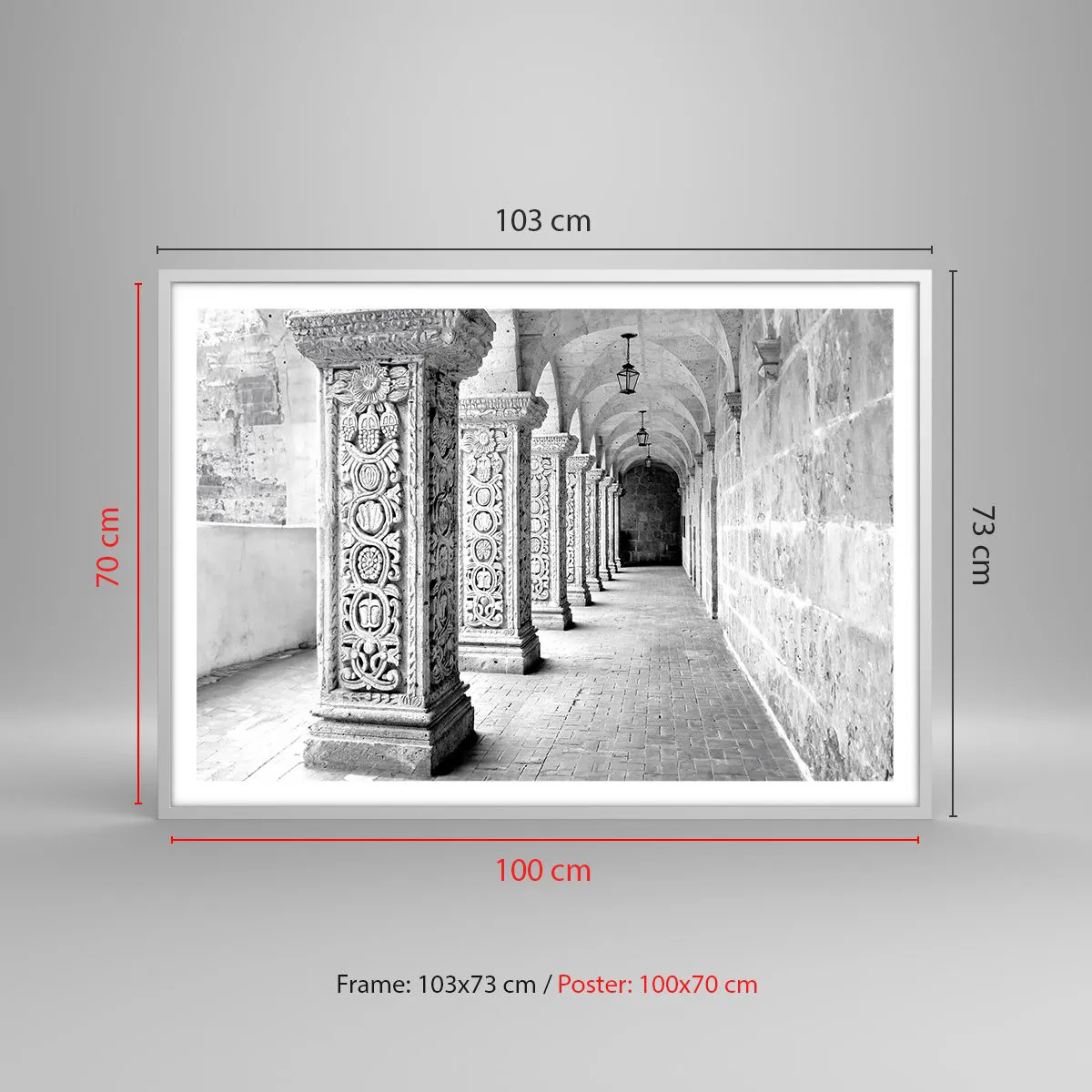 Poster in einem weißen Rahmen - Und wo geht’s hin...? - 100x70 cm