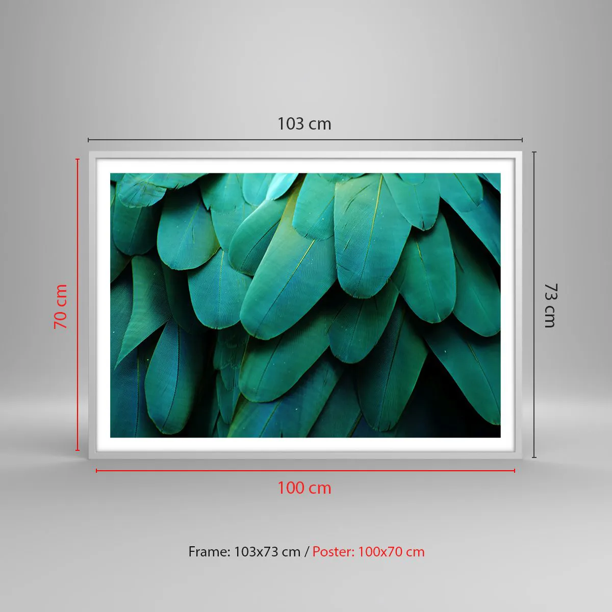 Póster en marco blanco - La precisión de la naturaleza - 100x70 cm