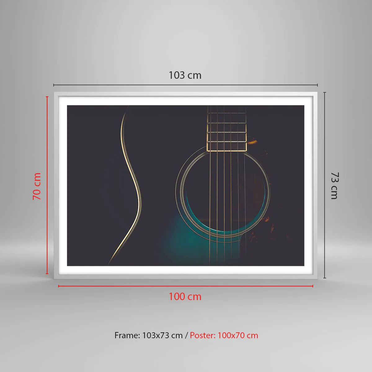 Affiche dans un cadre blanc - Poster - Le calme avant la tempête - 100x70 cm