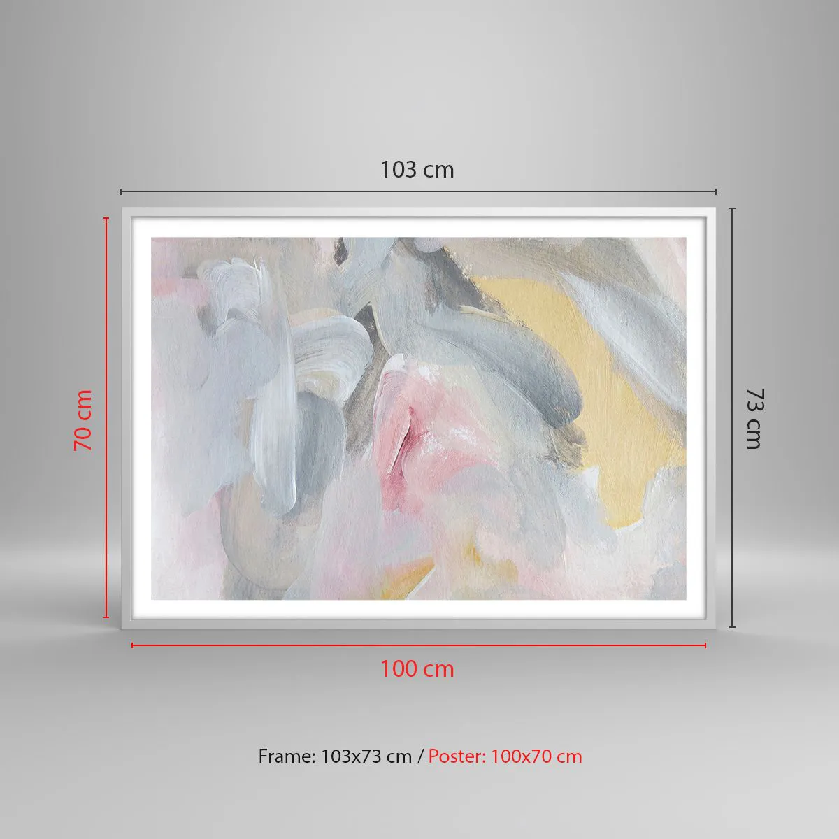 Poszter fekete keretben - Egy pasztell világban - 100x70 cm