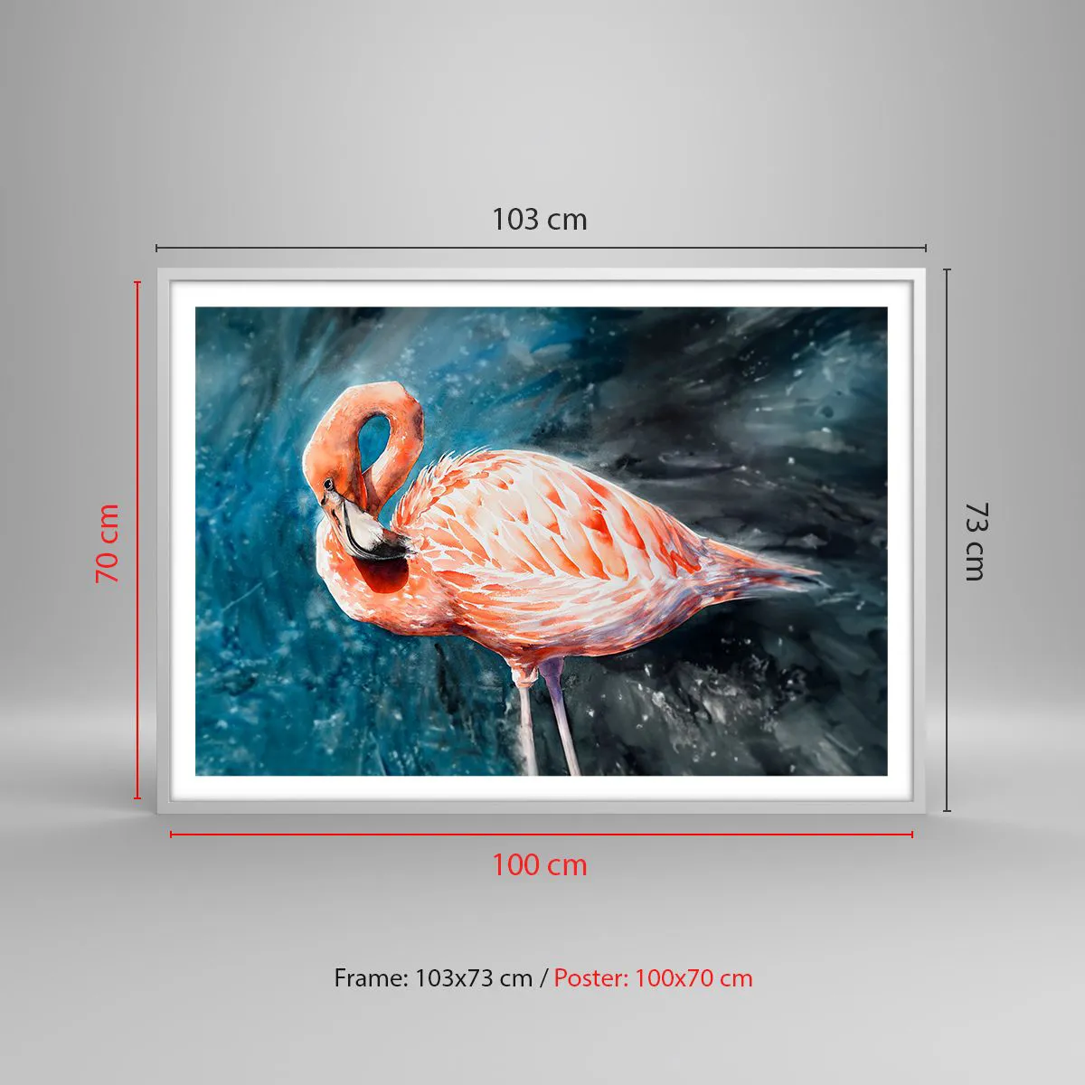 Affiche dans un cadre blanc - Poster - Décoratif par nature - 100x70 cm