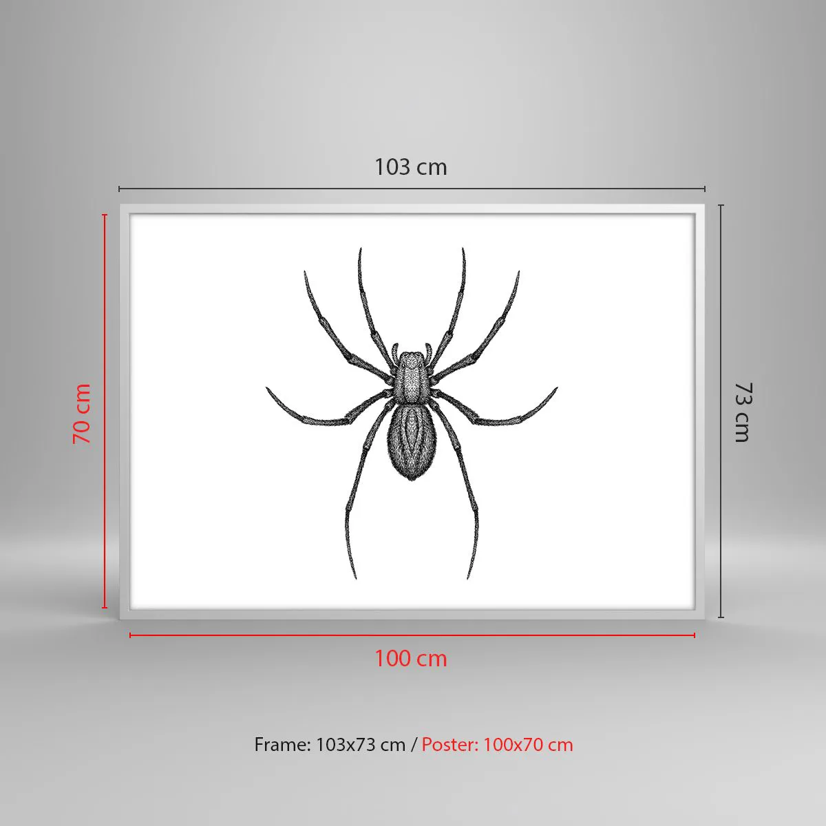 Affiche dans un cadre blanc - Poster - Une précision troublante - 100x70 cm