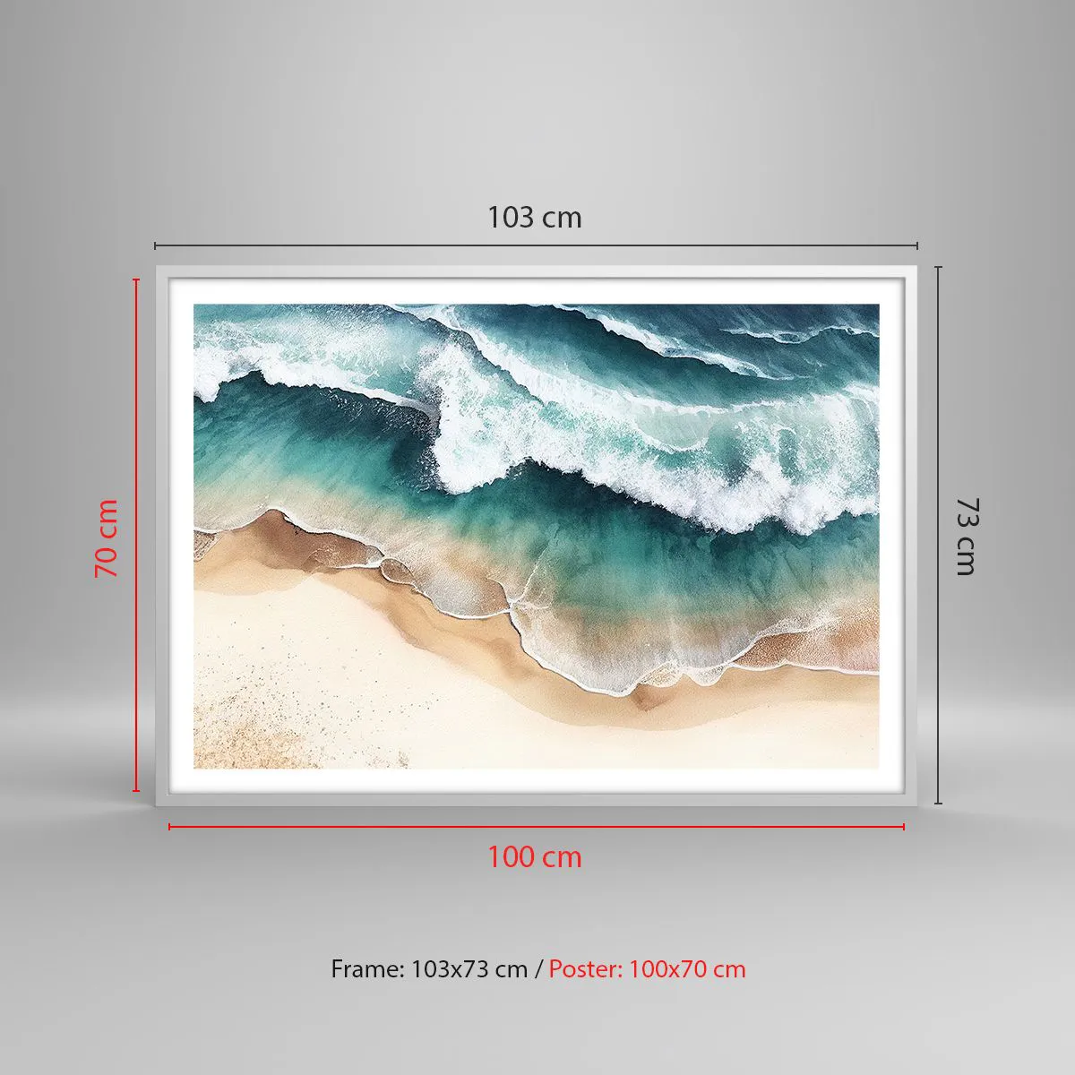 Plagát v bielom ráme - Odveké stretnutie - 100x70 cm