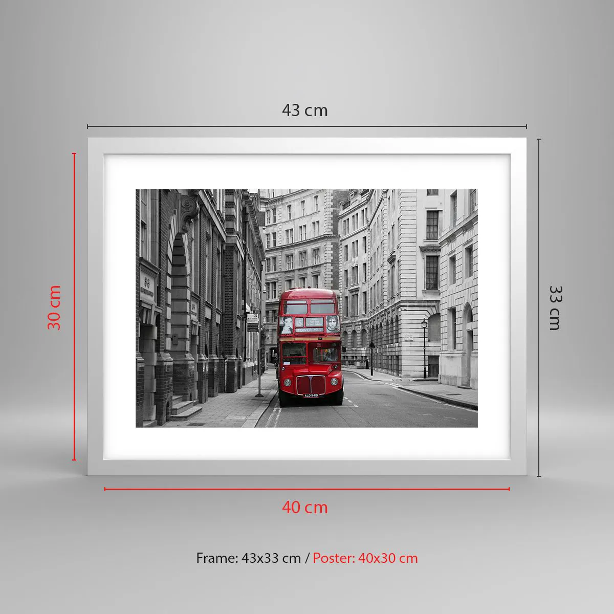 Poster in einem weißen Rahmen - Der Alltag muss nicht grau sein - 40x30 cm