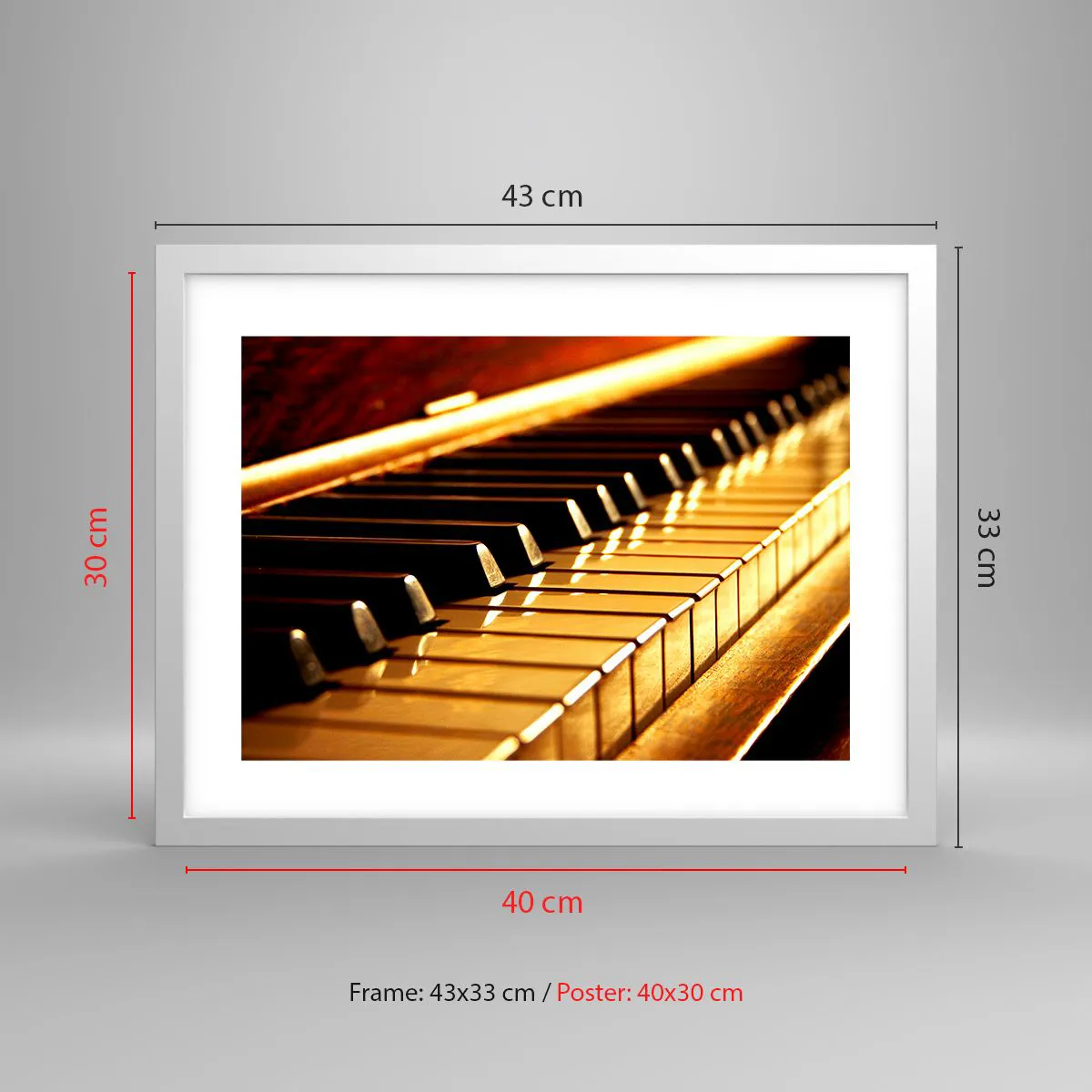 Affiche dans un cadre blanc - Poster - Des possibilités infinies - 40x30 cm