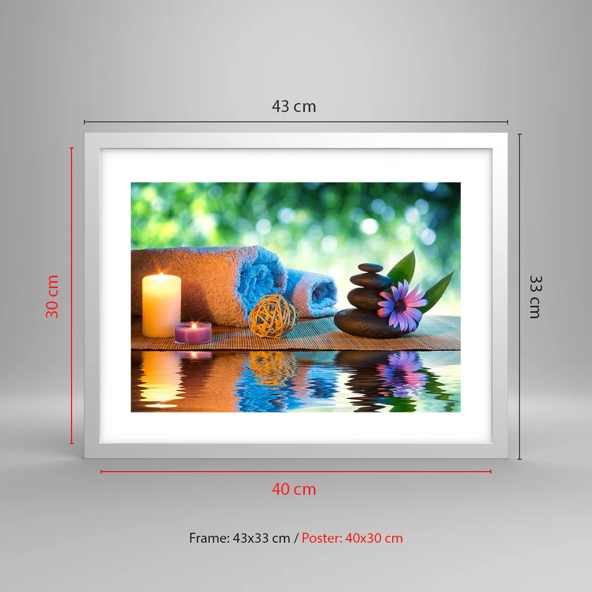 Plagát v bielom ráme - Čas pre telo - 40x30 cm