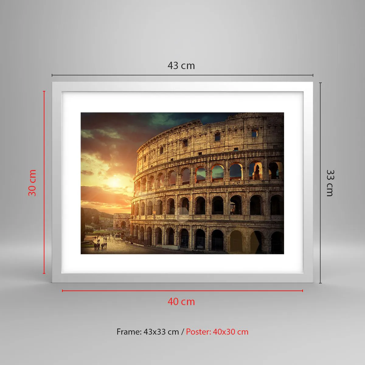 Affisch i vit ram - Kolossalt intryck - 40x30 cm