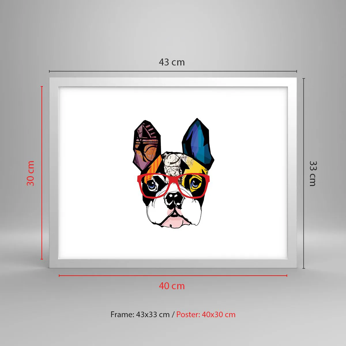 Póster en marco blanco - El intelectual - 40x30 cm