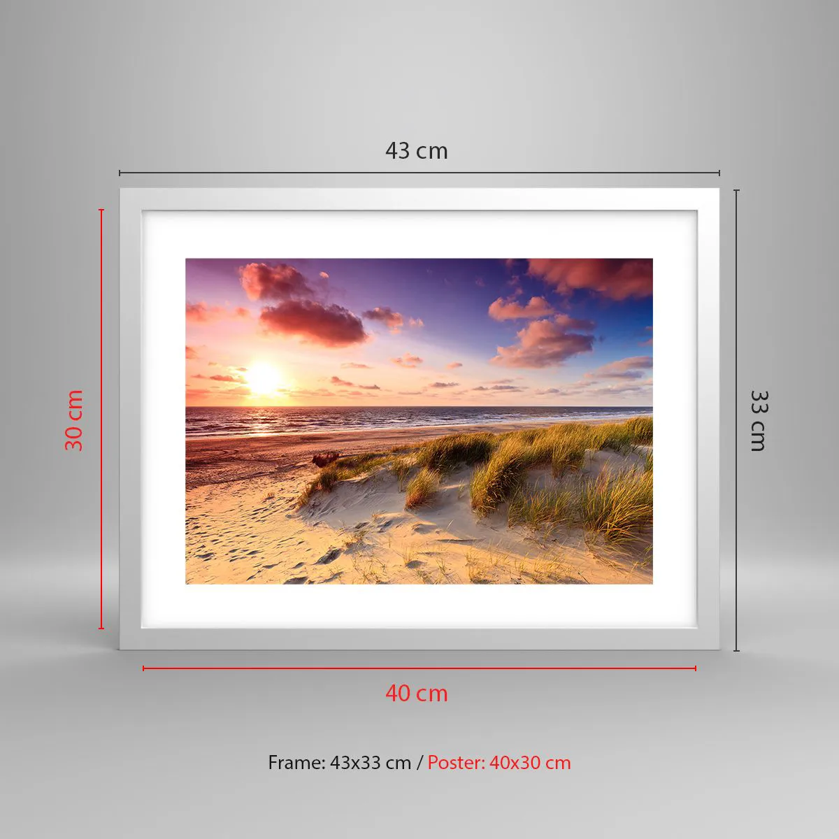 Plakat w białej ramie - Już latem pachnie powietrze - 40x30 cm