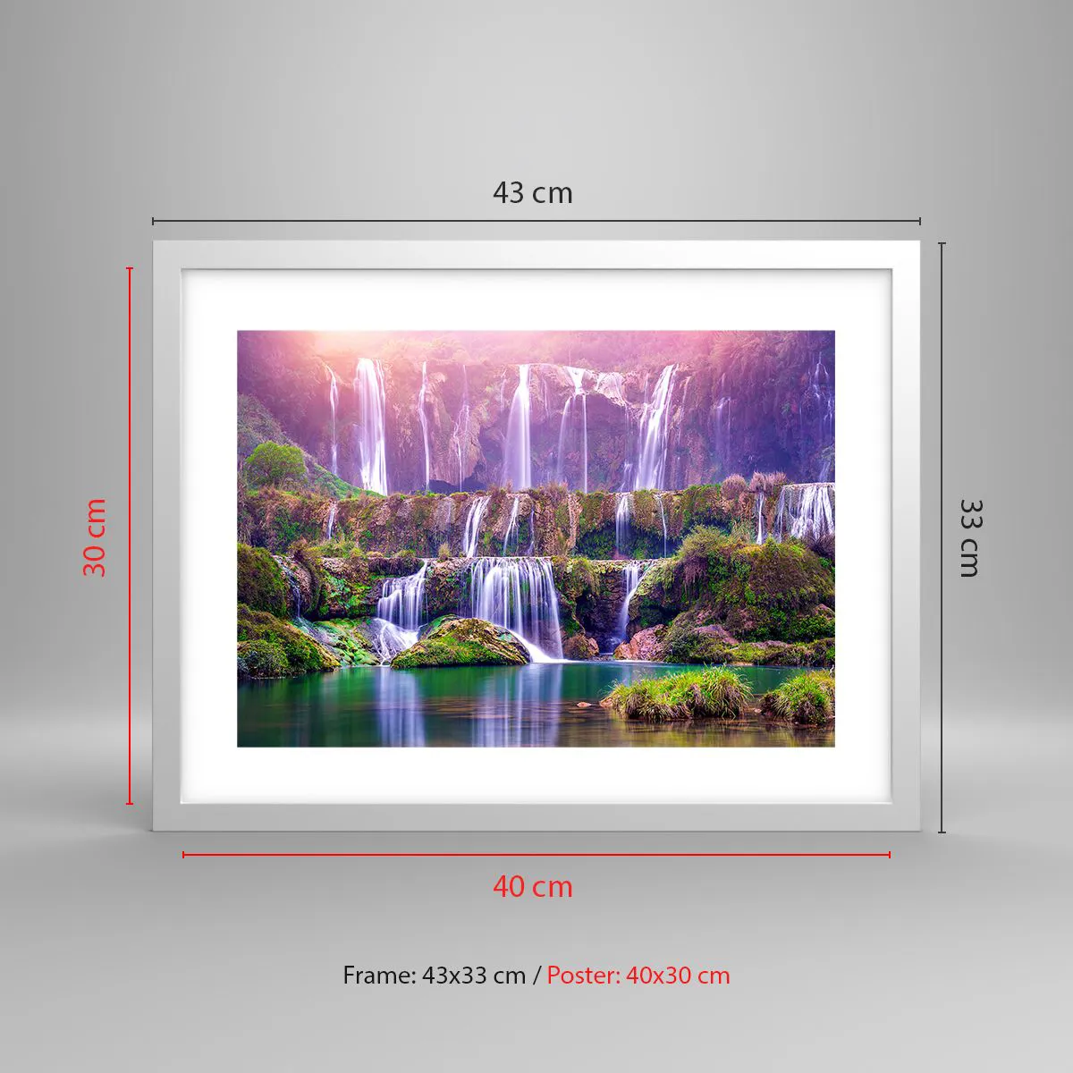 Affisch i vit ram - Trappan till himlen - 40x30 cm