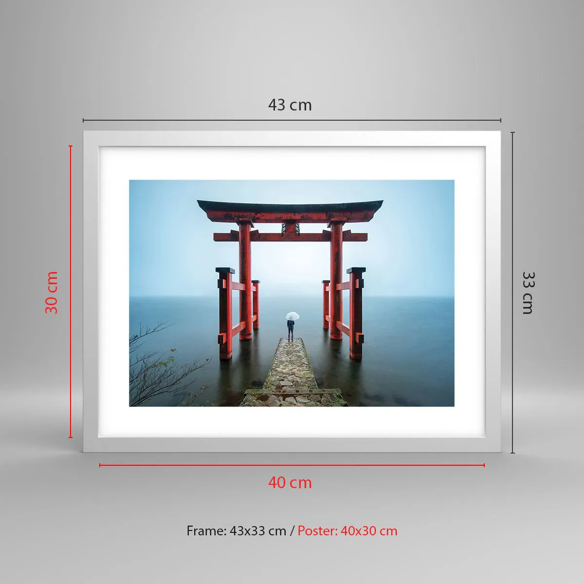 Poster in white frmae - Japanese Musings - 40x30 cm