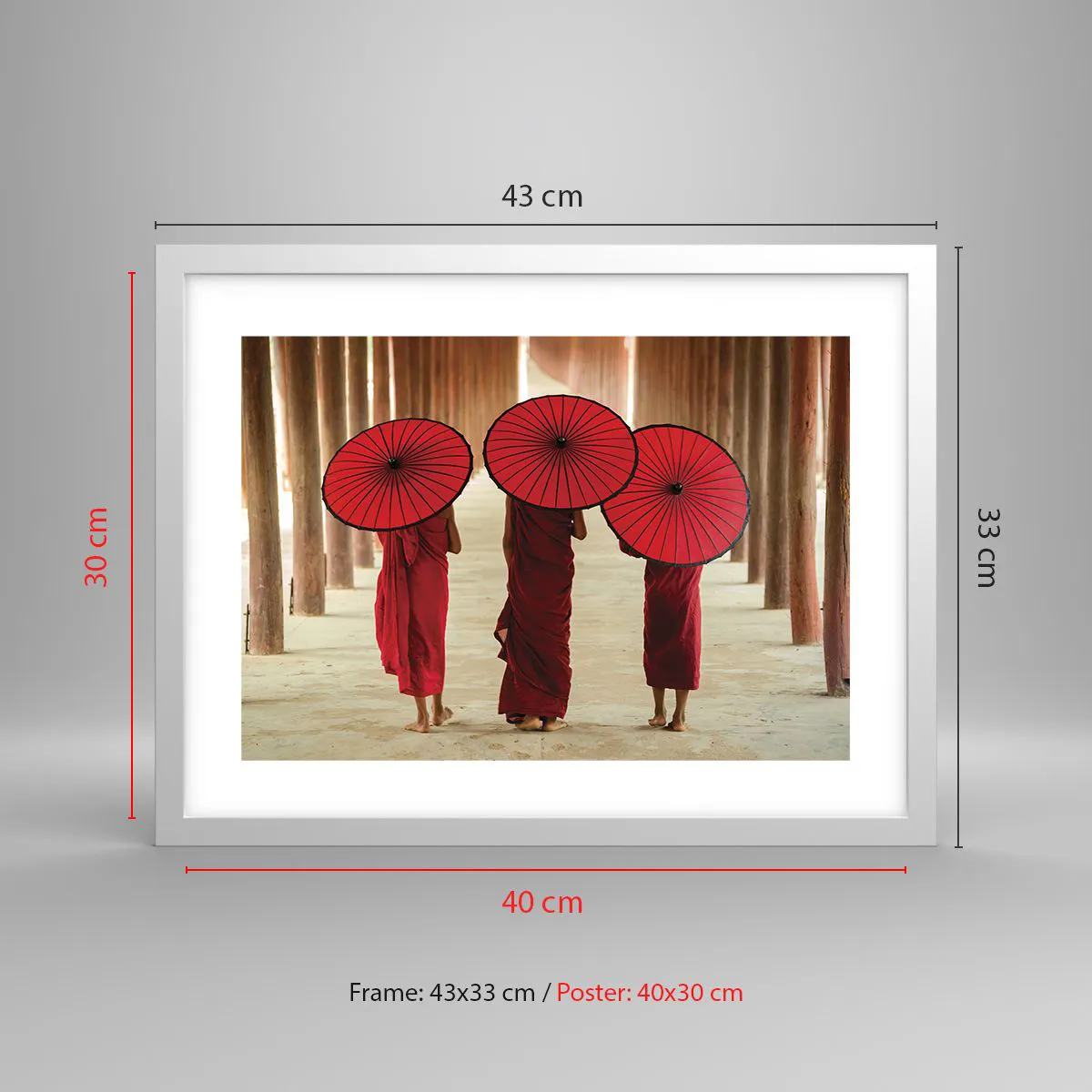 Poster in white frmae - On the Way to Pure Country - 40x30 cm