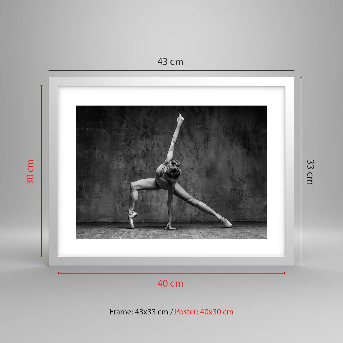 Poszter fekete keretben - Az egyensúly eszménye - 40x30 cm