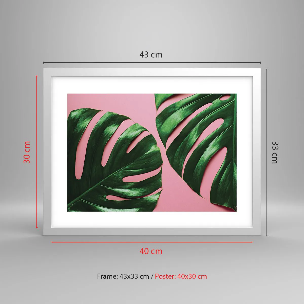 Affiche dans un cadre blanc - Poster - Rendez-vous vert - 40x30 cm