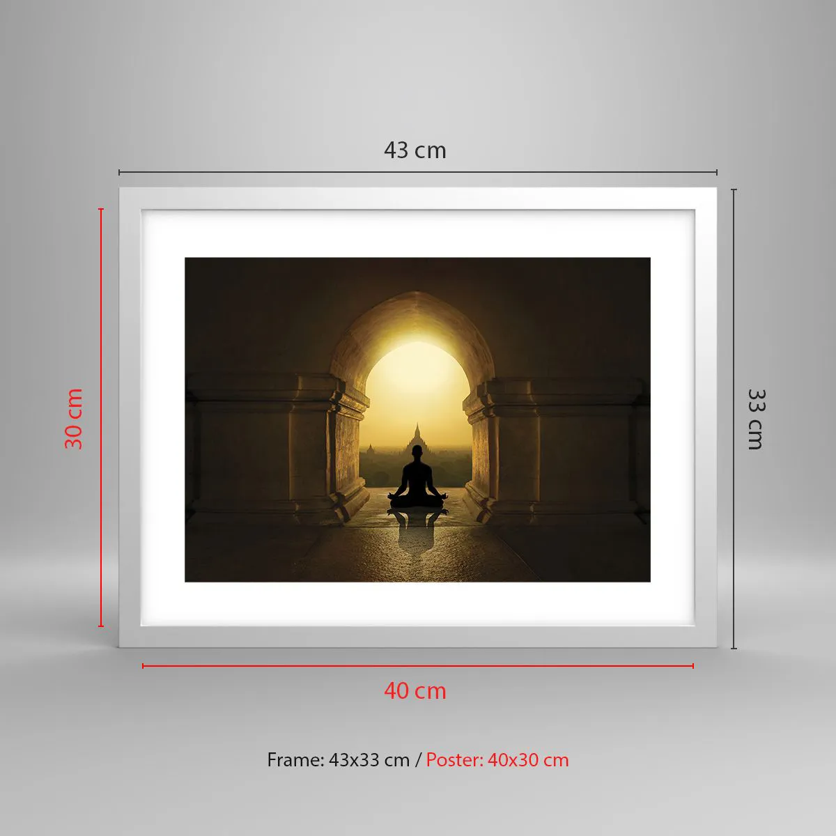 Poster în ramă albă - Armonie completă - 40x30 cm