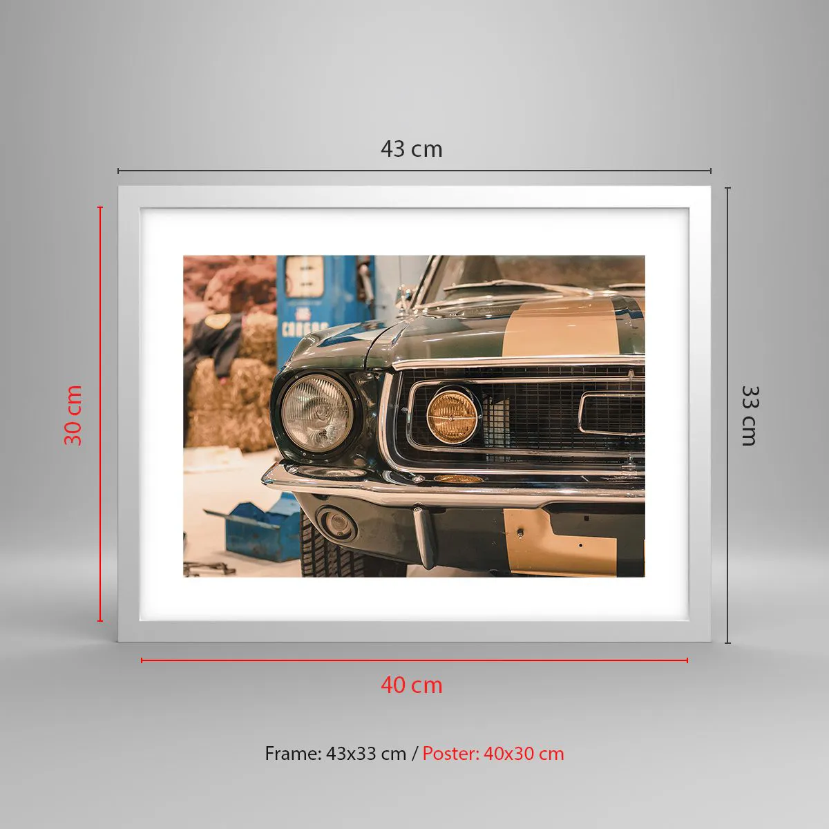 Pôster em moldura branca - Encontro com uma lenda - 40x30 cm