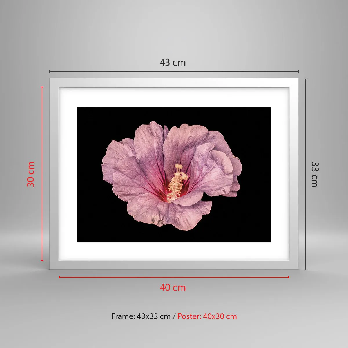 Poster in einem weißen Rahmen - Direkt ins Herz - 40x30 cm