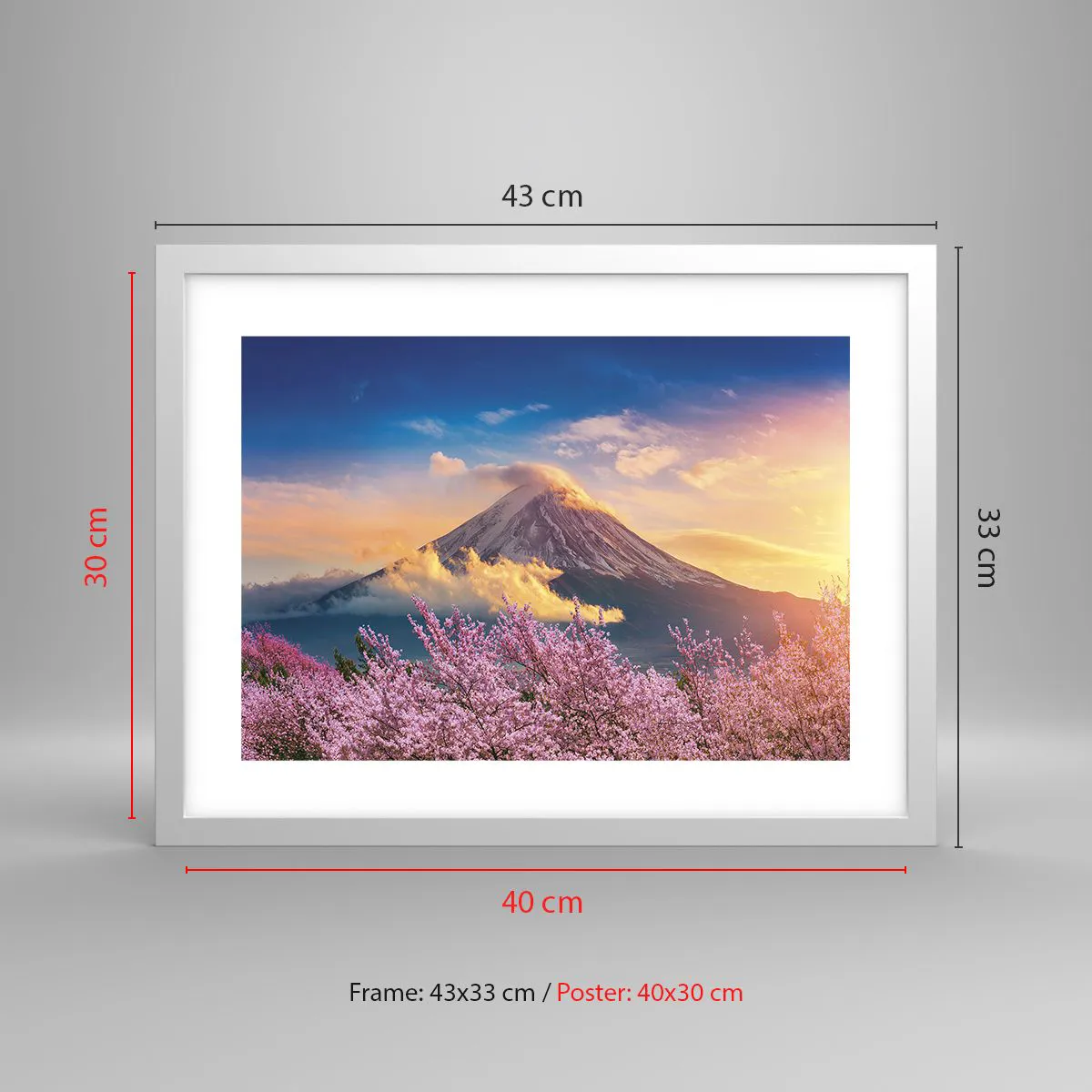 Poster in white frmae - Japanese Sanctity - 40x30 cm