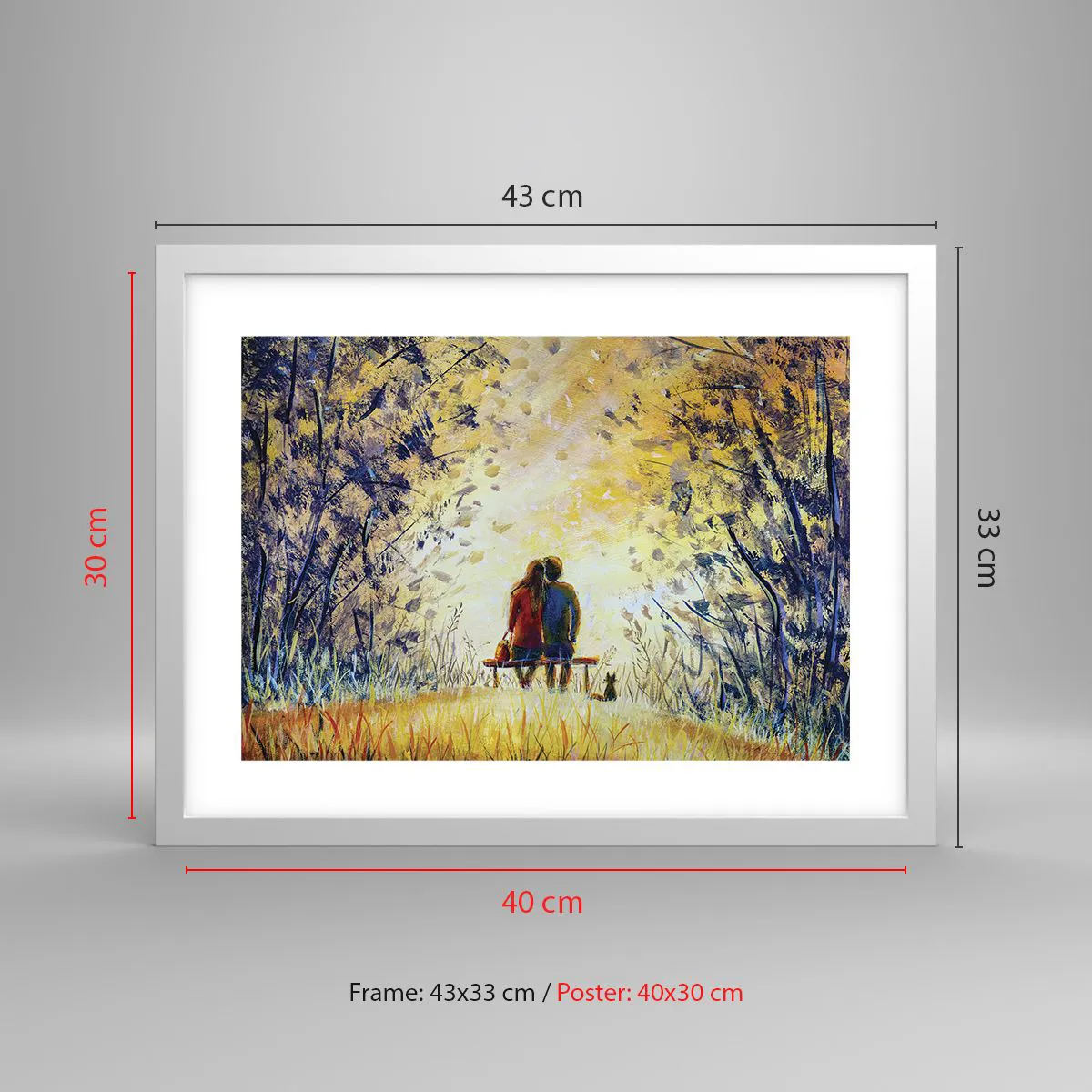 Plakat w białej ramie - Magiczna chwila - 40x30 cm