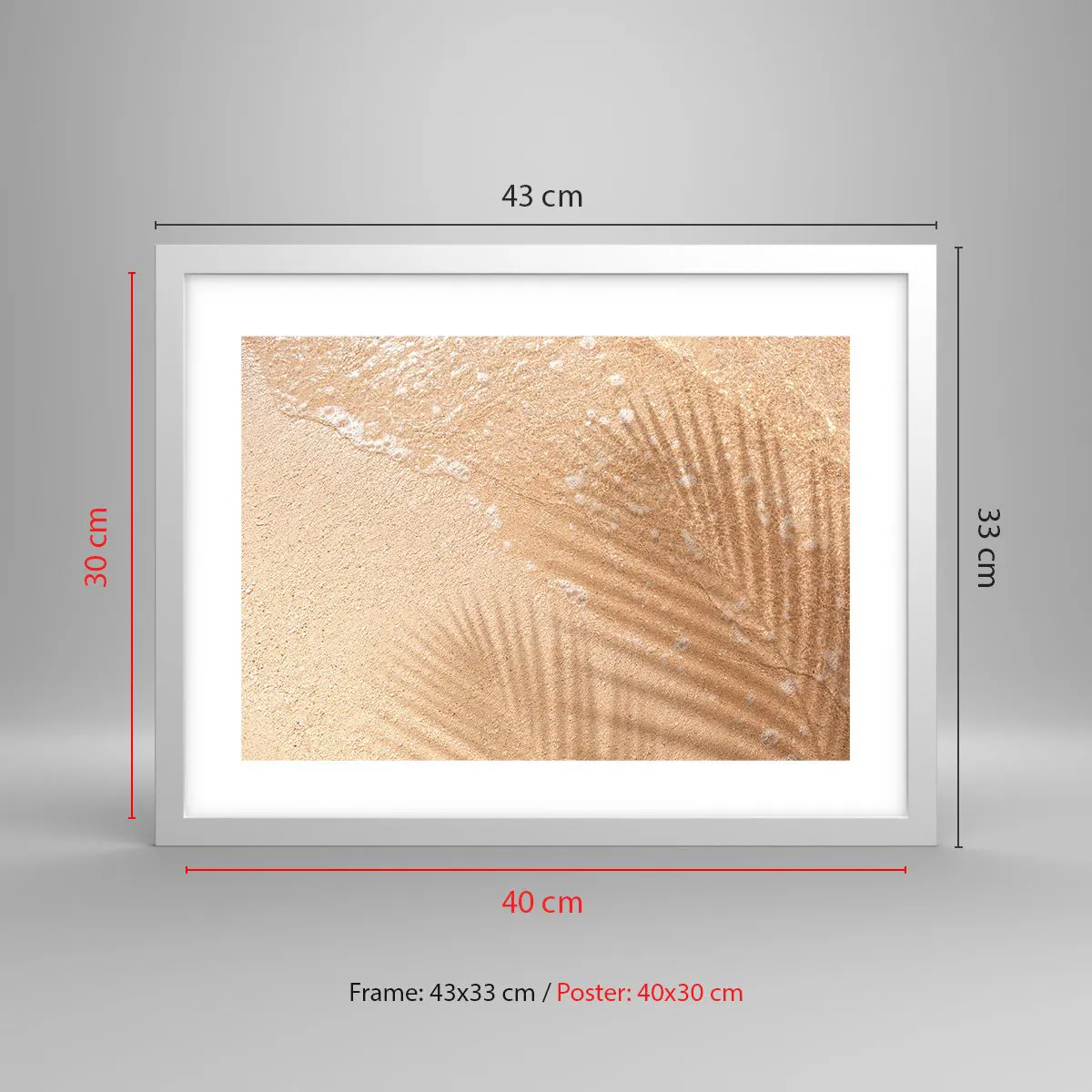 Plagát v bielom ráme - Tieň horúceho leta - 40x30 cm