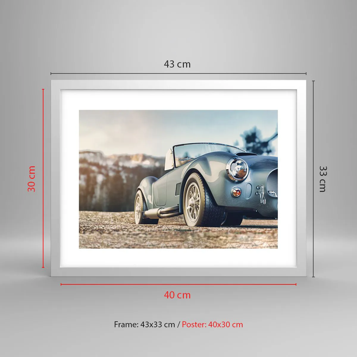 Affiche dans un cadre blanc - Poster - Ce qui compte c'est le style - 40x30 cm