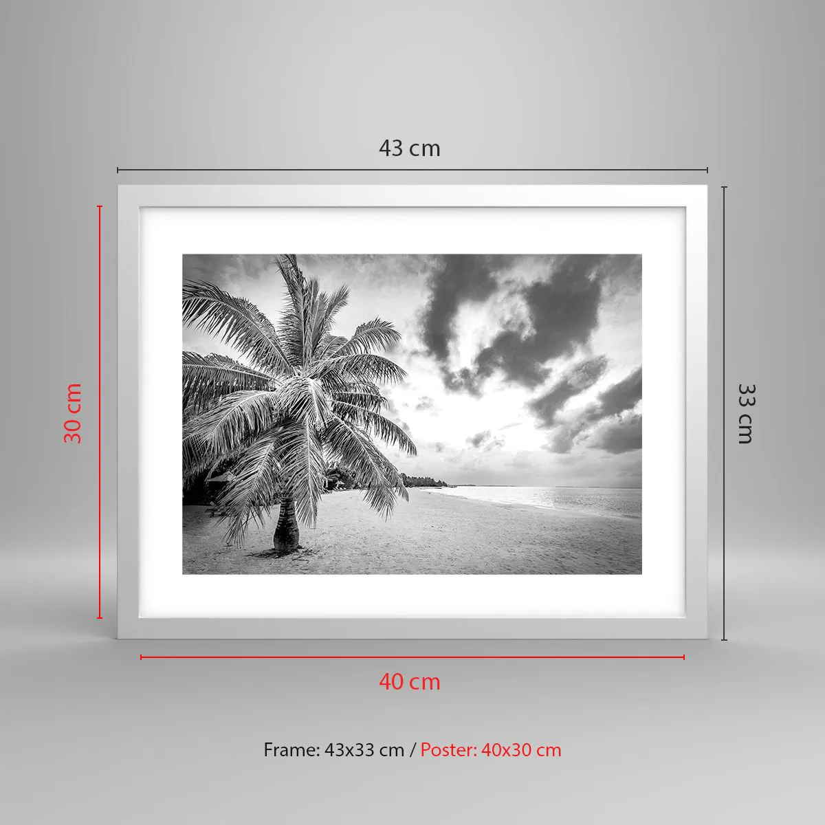 Plagát v bielom ráme - Keď túžiš po samote…. - 40x30 cm