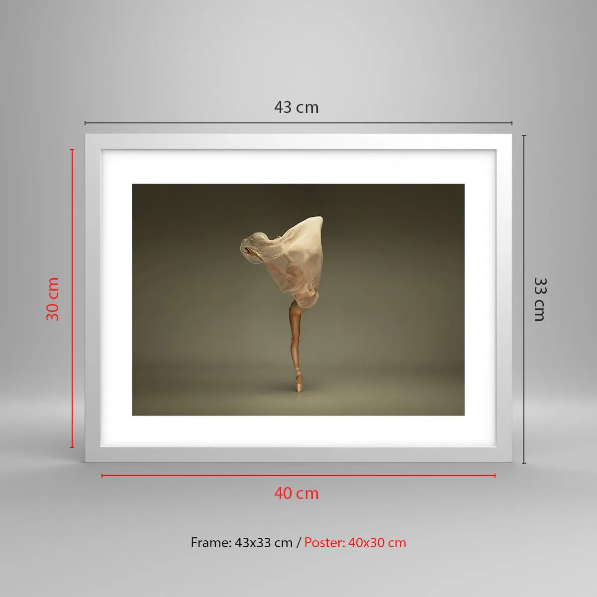 Affiche dans un cadre blanc - Poster - Il va bientôt s'envoler - 40x30 cm