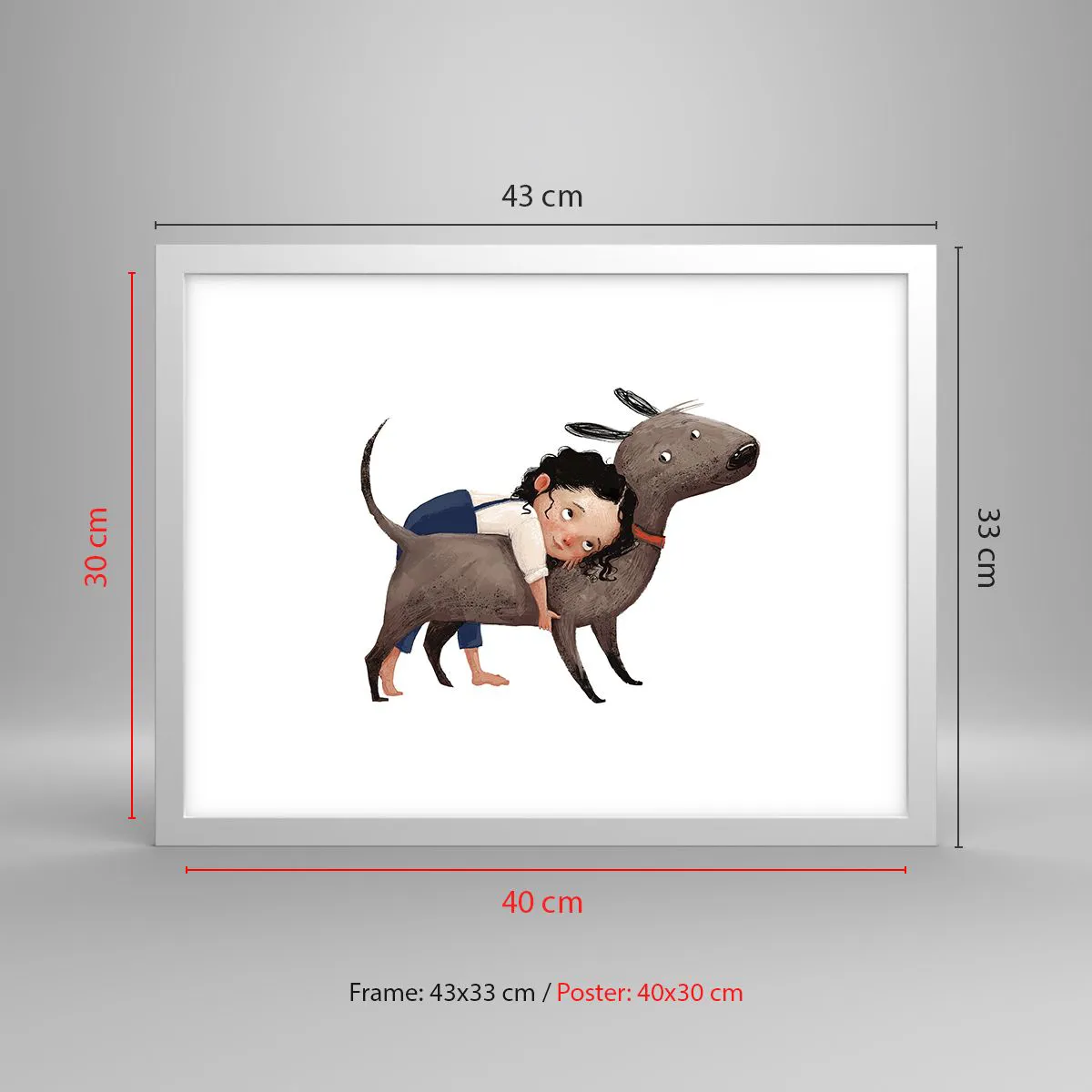 Poster in white frmae - Best Friends - 40x30 cm