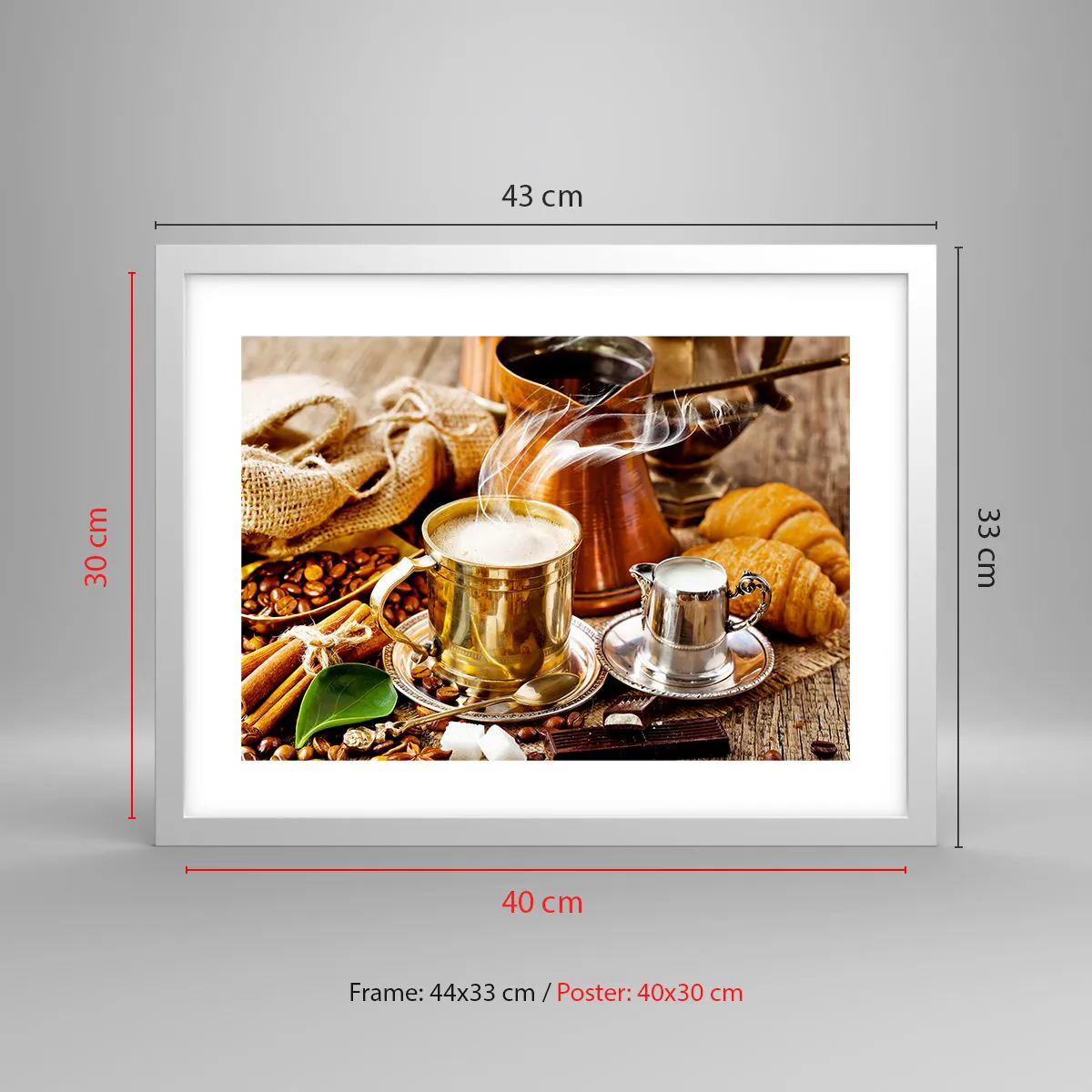 Pôster em moldura branca - Bons dias! - 40x30 cm