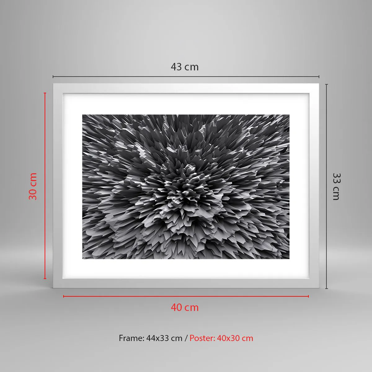Póster en marco blanco - No puede ser más afilado - 40x30 cm