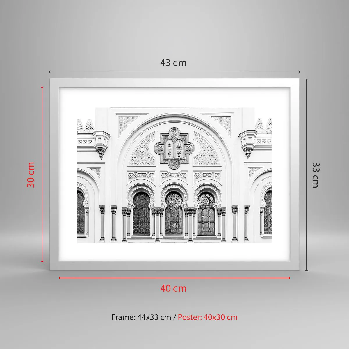 Poster in einem weißen Rahmen - An der Grenze der Kulturen - 40x30 cm