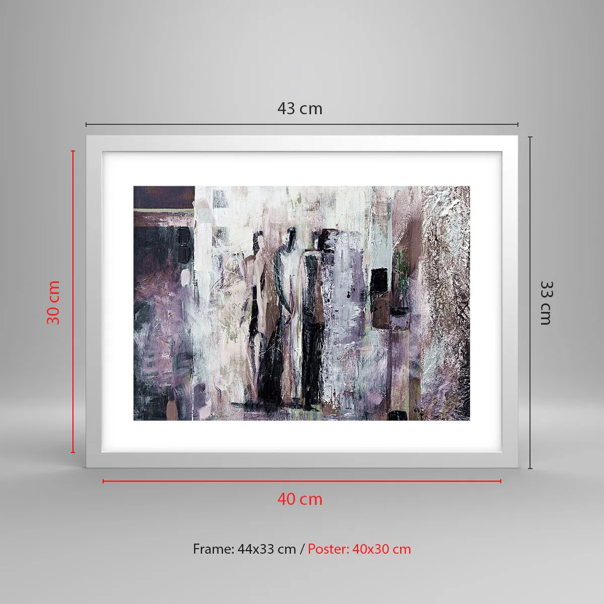 Poster în ramă albă - Cei trei misterioși - 40x30 cm