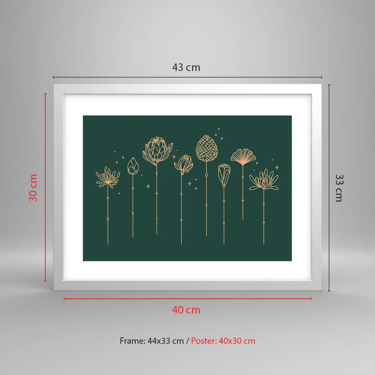 Affisch i vit ram - Familjen ÖRTsson - 40x30 cm