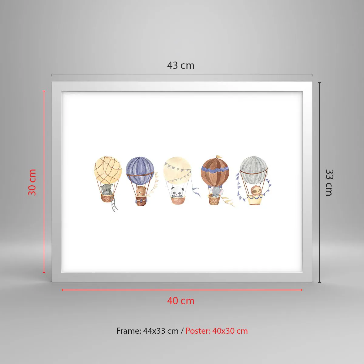 Poszter fekete keretben - Barátok egy utazáson - 40x30 cm