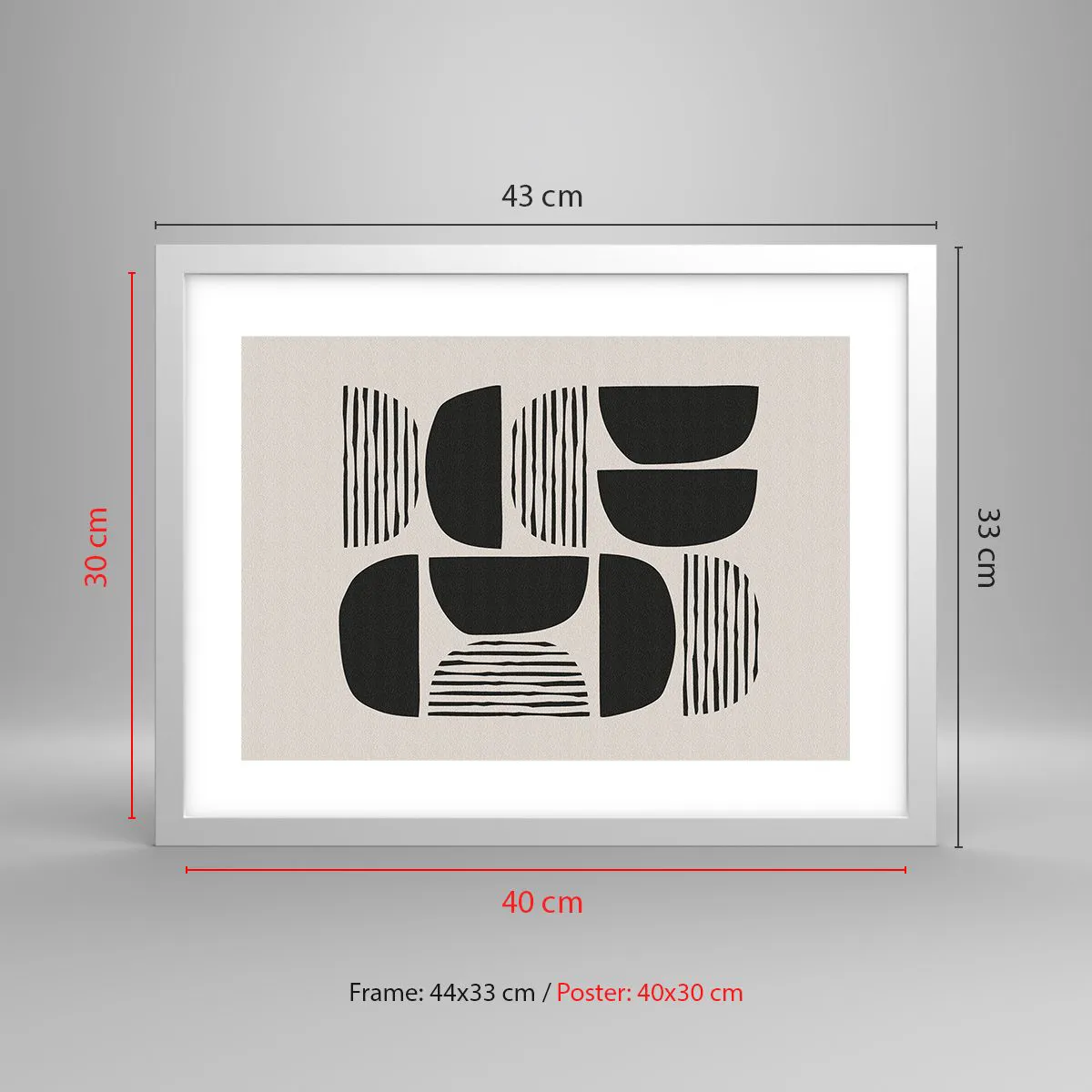 Poster in white frmae - Half-Systems - 40x30 cm